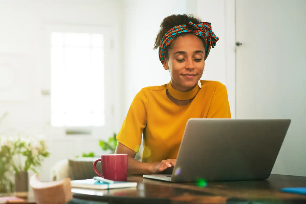 Woman with laptops