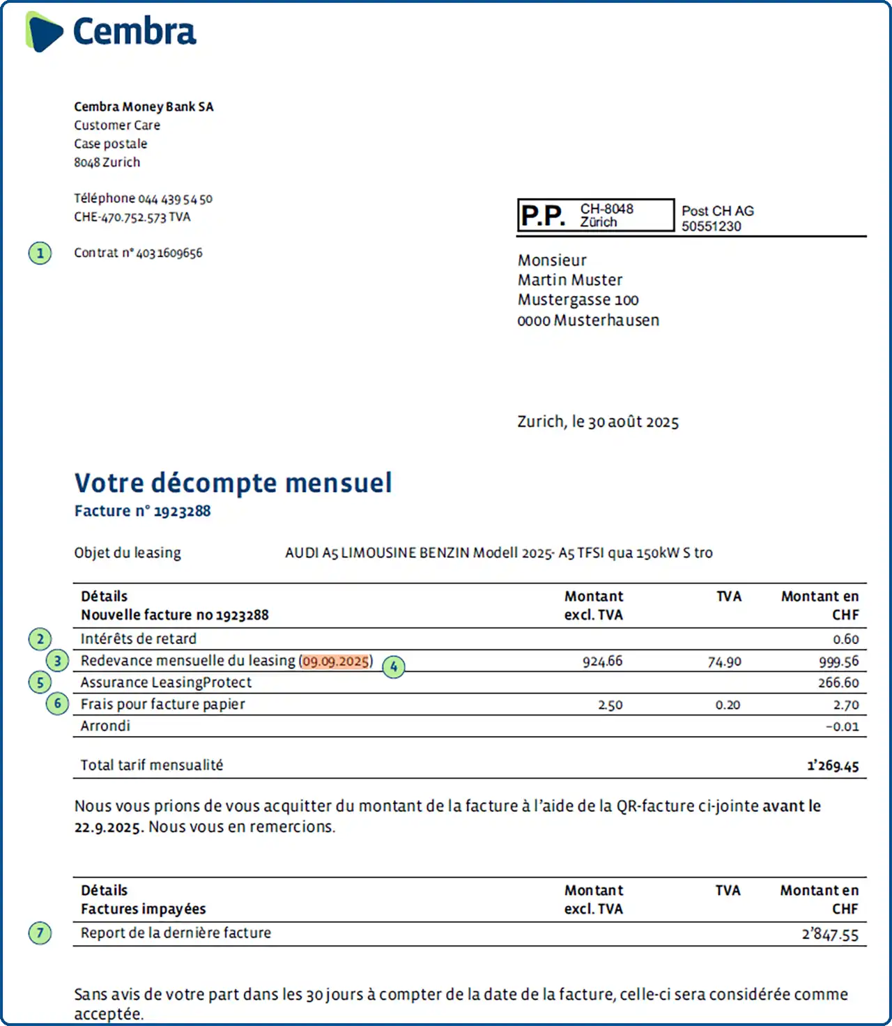 Votre facture mensuelle